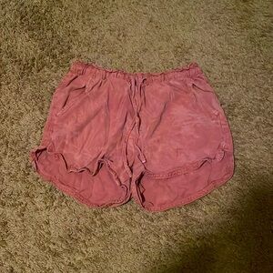 American eagle pink Palm tree design shorts